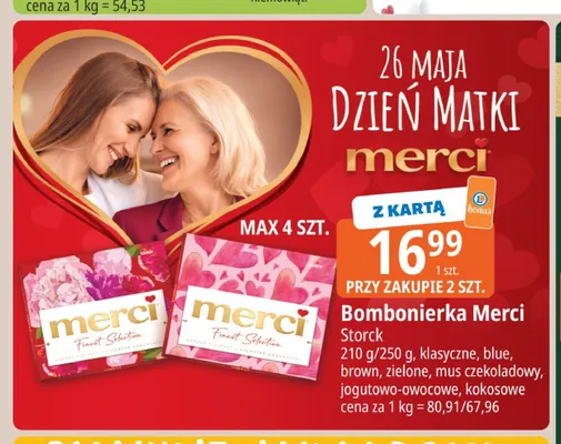 Bombonierka Merci promocja w Leclerc