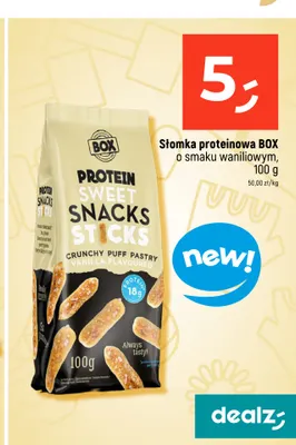 Słomka proteinowa Box o smaku waniliowym promocja w Dealz