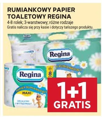 Rumiankowy papier toaletowy Regina promocja w Stokrotka