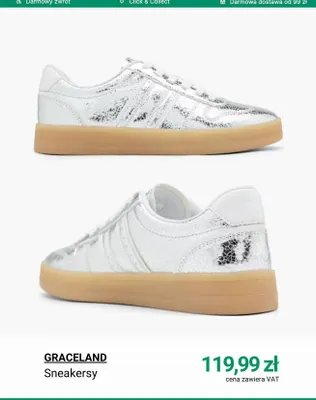Sneakersy GRACELAND promocja w Deichmann