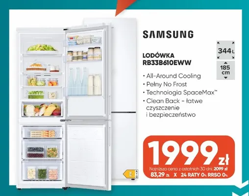 Lodówka Samsung RB33B610EWW promocja w Max Elektro