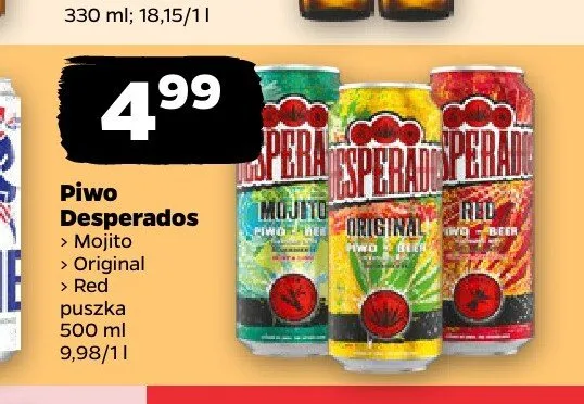 Piwo Desperados Original promocja w Netto