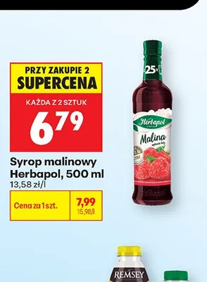 Syrop malinowy Herbapol 500ml promocja w Biedronka