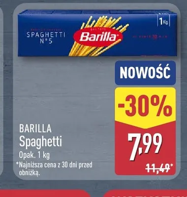 Spaghetti Barilla promocja w Aldi