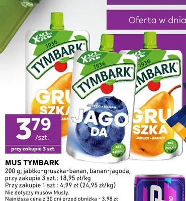 Mus Tymbark banan-jagoda promocja w Stokrotka