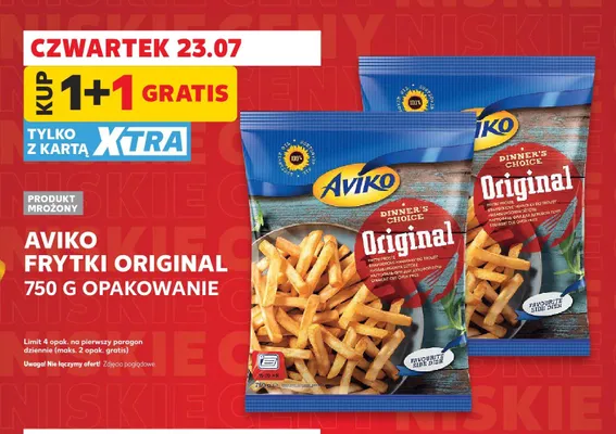 Frytki mrożone Aviko Original promocja w Kaufland