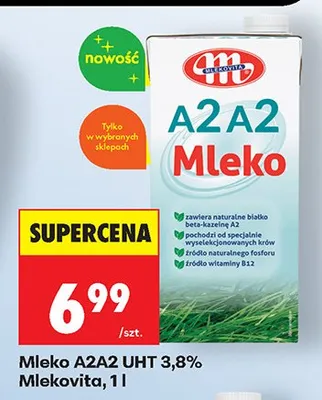Mleko A2A2 3,8% promocja w Biedronka