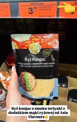 Ryż konjac o smaku teriyaki z dodatkiem mąki ryżowej Asia Flavours promocja w Biedronka