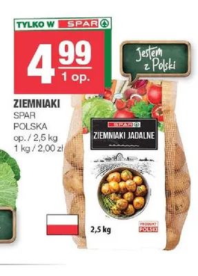 Ziemniaki jadalne SPAR polskie promocja w SPAR