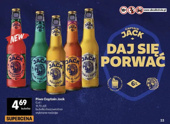 Piwo Captain Jack Watermelon Margarita promocja w Delikatesy Centrum