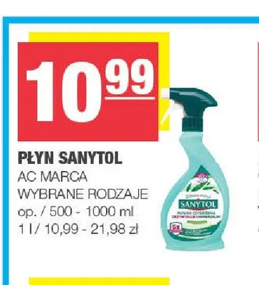 Płyn uniwersalny Sanytol promocja w SPAR