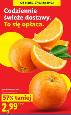 Pomarańcze deserowe, luzem promocja w Lidl