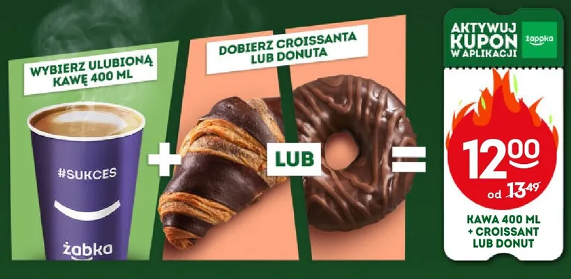 Zestaw kawa 400 ml + donut promocja w Żabka