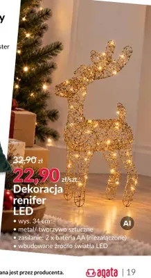 Dekoracja renifer LED promocja w Salony Agata