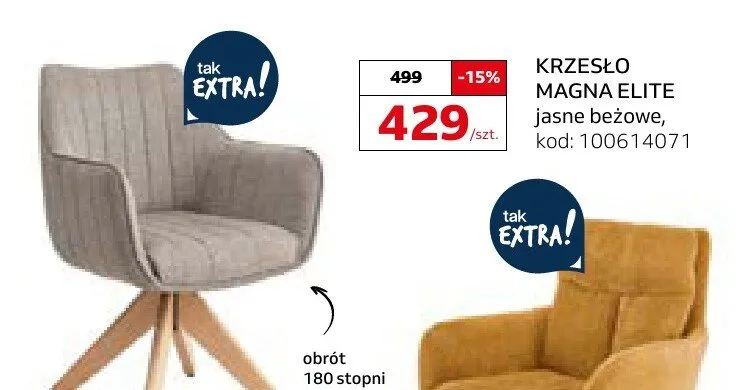 Krzesło Magna Elite jasne beżowe promocja w Komfort
