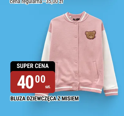 Bluza dziewczęca z misiem promocja w bi1