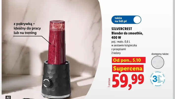 Blender do smoothie Silvercrest promocja w Lidl