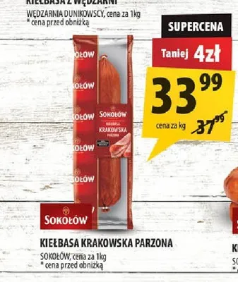 Kiełbasa krakowska parzona Sokołów promocja w Arhelan