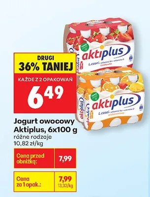 Jogurt owocowy różne rodzaje promocja w Biedronka