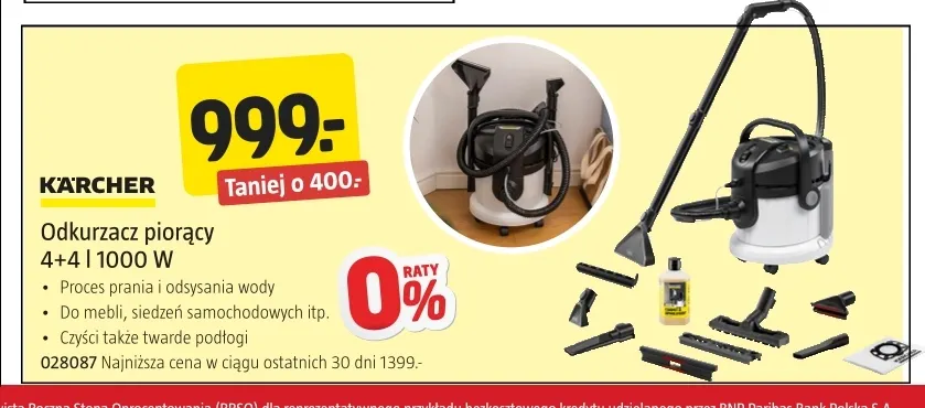 Odkurzacz piorący 4+4 l Kärcher promocja w Jula