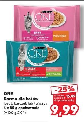 Karma dla kotów tuńczyk 4-pak One promocja w Kaufland