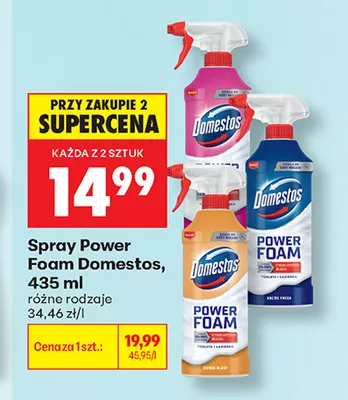 Spray Power Foam Domestos promocja w Biedronka