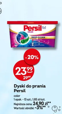 Dyski do prania Persil color promocja w Żabka