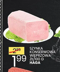 Szynka konserwowa wieprzowa Haga promocja w Wafelek