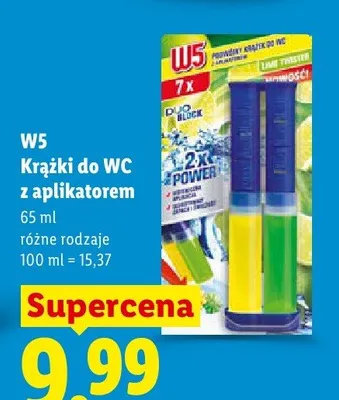 Krążki do WC z aplikatorem W5 promocja w Lidl