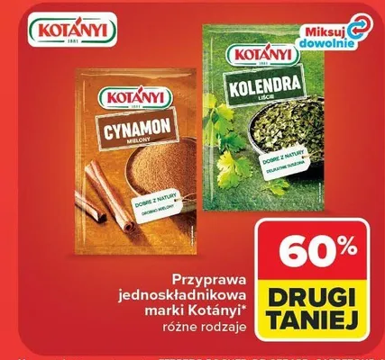 Kolendra liście Kotányi promocja w Carrefour