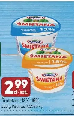 Śmietana 12% Piątnica promocja w Avita