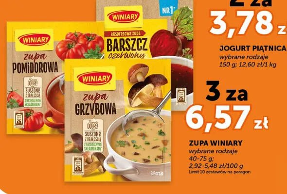 Zupa wybrane rodzaje promocja w ABC