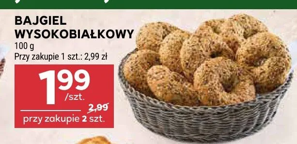 Bajgiel wysokobiałkowy promocja w Stokrotka