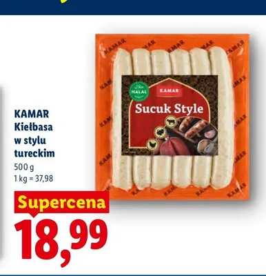 Kiełbasa w stylu tureckim Sucuk Style Kamar promocja w Lidl