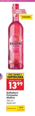 Wino musujące Bolladoro Frizzante Malina promocja w Biedronka