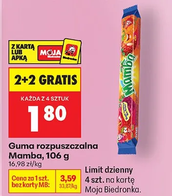 Guma rozpuszczalna  promocja w Biedronka
