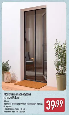 Moskitiera magnetyczna na drzwi/okno promocja w Aldi
