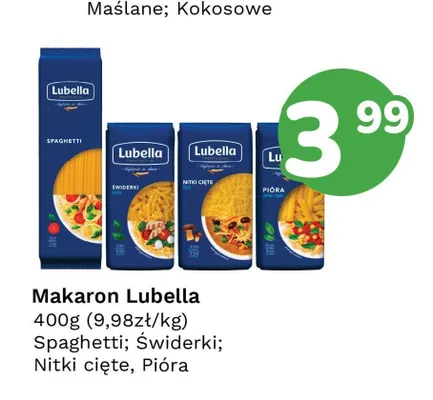 Makaron Lubella Świderki promocja w Limonka