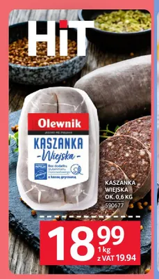 Kaszanka wiejska Olewnik promocja w Selgros