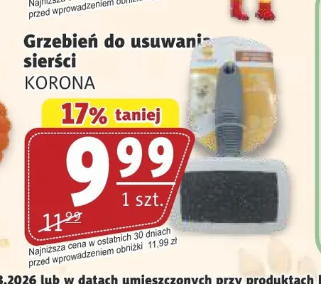 Grzebień do usuwania sierści Korona promocja w Prim Market