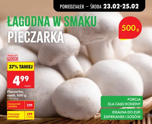 Pieczarka 500 g promocja w Biedronka