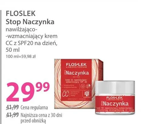 Krem Stop Naczynka nawilżająco-wzmacniający z SPF20 promocja w Hebe