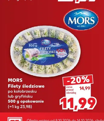 Filety śledziowe po kołobrzesku Mors promocja w Kaufland