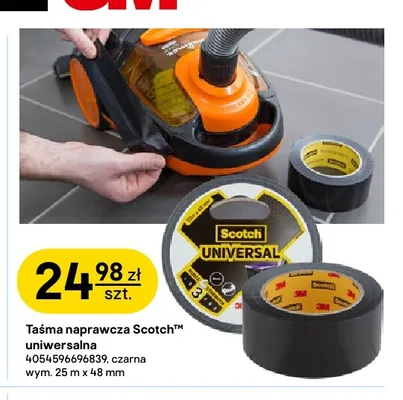 Taśma naprawcza Scotch uniwersalna czarna 25mx48 mm promocja w Castorama