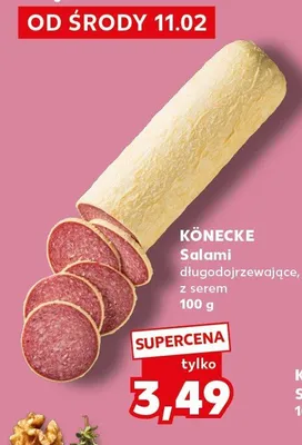 Salami długodojrzewające z serem promocja w Kaufland