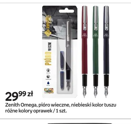 Pióro wieczne Zenith Omega niebieski kolor tuszu promocja w Empik