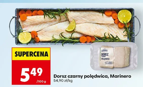 Dorsz czarny polędwica Marinero promocja w Biedronka
