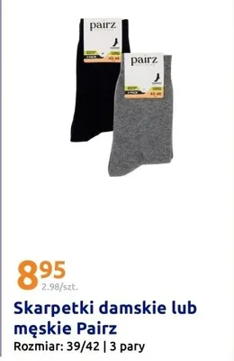 Skarpetki damskie lub męskie promocja w Action