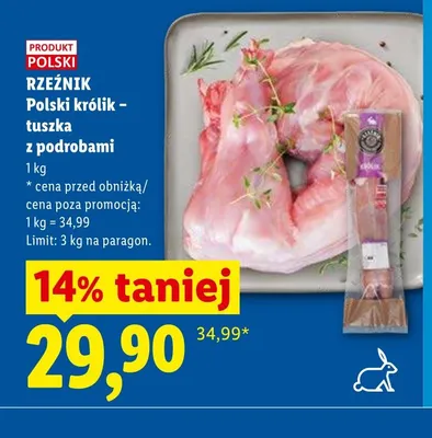 Polski królik - tuszka z podrobami Rzeźnik promocja w Lidl