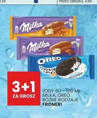 Lody na patyku Milka promocja w Wafelek